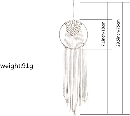 Image of WH Decor -02 Pcs Macrame Woven Wall Hanging Small Decor Boho Chic Bohemian Home Geometric Art Decor - Beautiful Apartment Dorm Room Decoration,(Size - 20 x 33cm). (Pattern - B, Wall Hanging)
