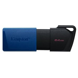 Kingston DataTraveler Exodia M PenDrive USB 3.2 Gen 1 DTXM/64GB - con cappuccio removibile (Nero + Blu)