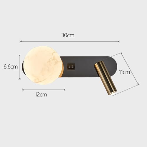 Luz de pared interior moderno regulable 3000K-6000K con rotación de 350° 6