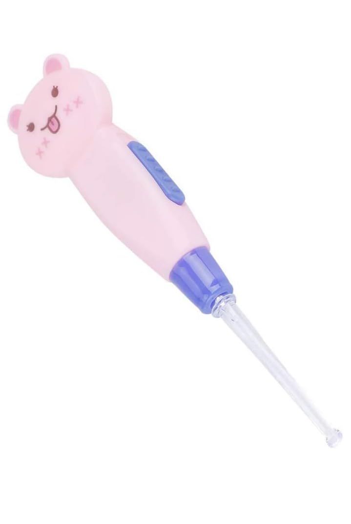 Pink Cat Cartoon Baby Ear Cleaner LED Earpick Earwax Remover with Replacement Head Kids Ear Clean Tool Earwax Removal ealth Care Ear Care