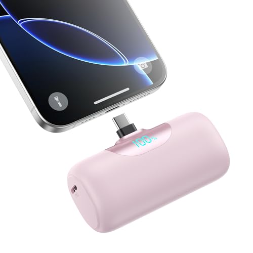 Mini Power Bank USB C, 5500mAh Batería Externa PD Carga Rapida Cargador Portátil Ultra Compacto Powerbank Compatible con iPhone 17/16/15 Serie, Samsung, Xiaomi, Huawei, Switch USB C Teléfonos etc