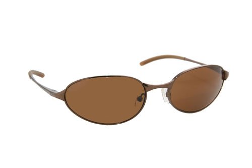 3709GPP BRN/Amber Tonga Oval Polarized Sunglasses - Shiny Brown - Amber Lens