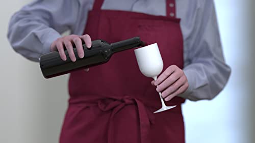 Party Bargains 5 Wine Goblets - White (12Oz) - Disposable Shatterproof Elegant Design Plastic Wine Glasses. For Pool Parties, Outdoors Receptions, Weddings #TOP7