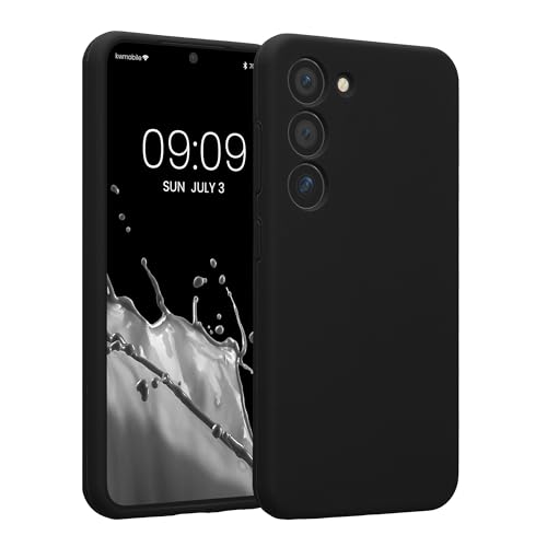 kwmobile Handyhülle kompatibel mit Samsung Galaxy S23 Hülle - gummierte Handy Case aus Silikon in Schwarz