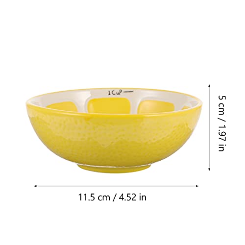 Lemon Mixing Bowls Shaped Ceramic Bowl Creative Fruit Shape Eating Bowl Small Serving Bowl Ceramic Cereal Bowls Dessert Bowls 1Pc For Home Kitchen Tableware Decorative Pasta Bowls Bowl Ice Cream Bowls #TOP6