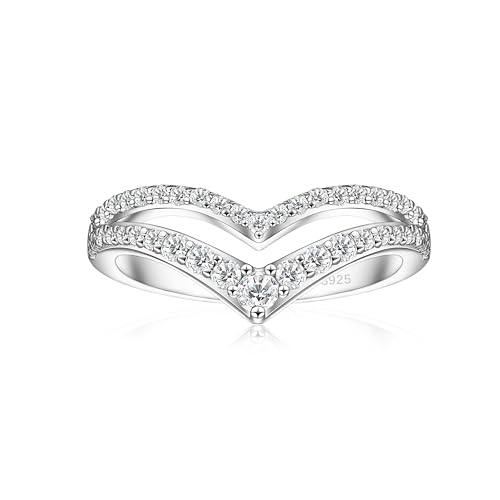 Bague d'éternité argent 925 et zirconium, anneau scintillant pour le quotidien