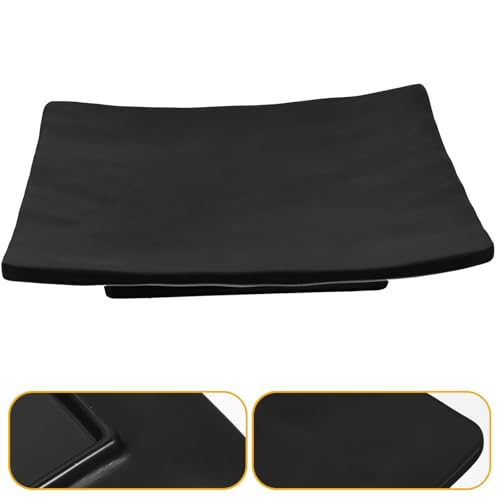 Plato rectangular negro mate de 8 pulgadas miniatura 6