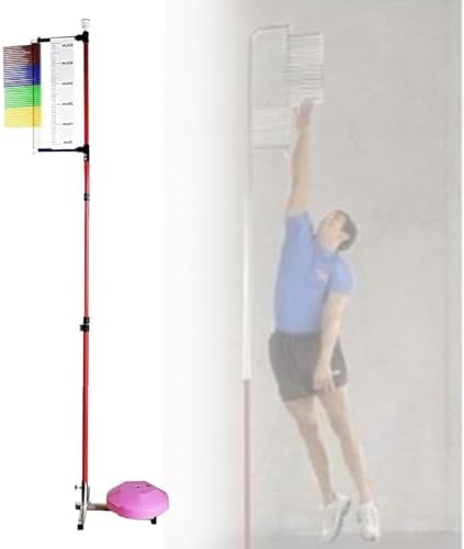 Free-Standing Jump Measurement Tester，3.9-11.5 Feet Vertical Jump Tester, Jump Measuring Tool with Stable Base, Floor Standing High Jump Training Equipment, for Basketball Players