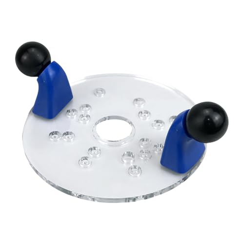 Piastra di base in acrilico trasparente con doppie maniglie per falegnameria, facile installazione, incisione ad alta precisione