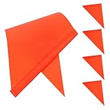 Kisangel 5 Stück Fahrrad Sicherheitsflagge Ersatz Hochsichtbarer Dreieckiger Fahrradwimpel Robust und Windfest Einfache Montage für Fahrrad Anhänger und Scooter Sichtbarkeit und Beim