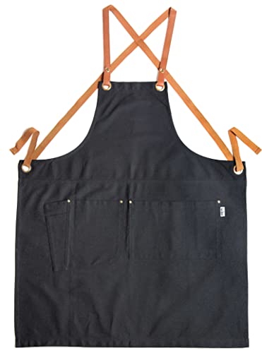 Witt Pizza Apron Elevate Your Pizza-Making Experience and Preserve Your Clothes, Black