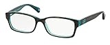 Coach HC6040 BROOKLYN 5116 52M Dark Tortoise/Teal Rectangle Eyeglasses For Women+FREE Complimentary...