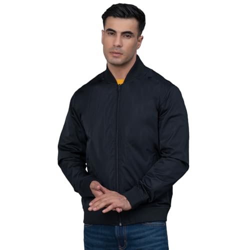 Image of Red Tape Men Polyester Baseball Collar Standard Length Jacket | Stylish, Cozy And Comfortable