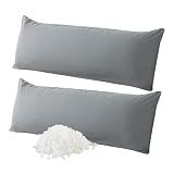 SHOUREN Memory Foam Body Pillows 2 Pack, Body Pillows for Adults, Long Pillow for Bed, Breathable Soft for Sleeping, Support Body
