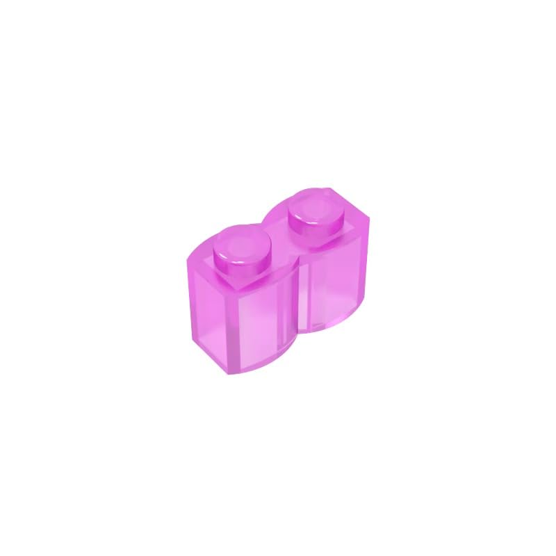 Gobricks 30136 Basic Bricks Brick Special 1x2 Palisade [aka Log] 50 Pieces GDS-749 Compatible with Lego Building Blocks Color:Trans Dark Pink — image 1