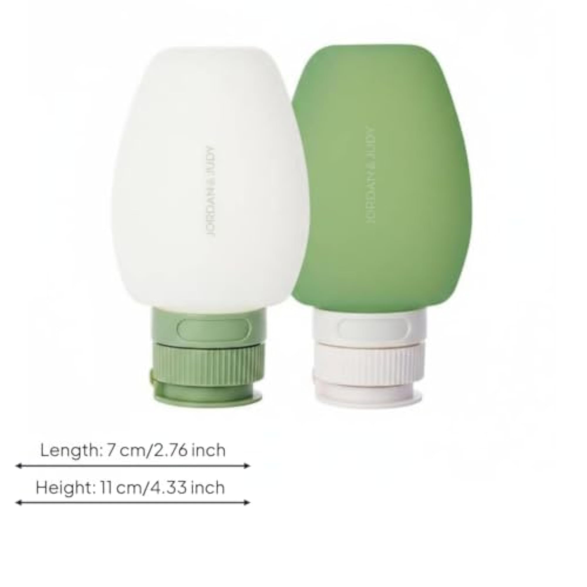 2 Pieces Squeezable Silicone Travel Bottle Set