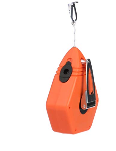 Keson P100 Octoganal Chalk Line Reel, 1.5mm String, 2-4-Ounce Capacity, 100-Foot