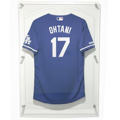 OnDisplay Acrylic Sports Jersey Display Frame - Wall Mounted 3D Design with UV Protection - Memorabilia Storage Case - Baseball/Hockey/Basketball/Football/Soccer