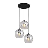 Design: Diese prächtige Hängeleuchte besticht durch das herausragenden Design und den schönen Glanz. Die spiegelnden, gläsernen Lampenschirme sind ein besonderer Hingucker in Ihrem Wohnraum.