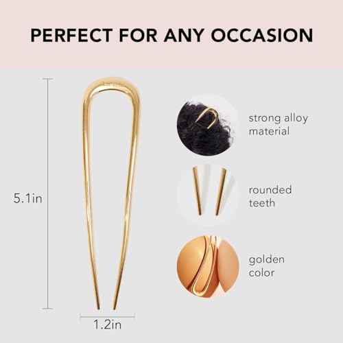 image for Kitsch Metal French Hair Pin for Women - Elegant Hair Accessories, Ide