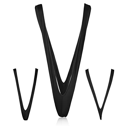 Neer Herren String Mankini Lustiger Borat Tanga Schwimmen Unterwäsche Weihnachten V Form Badeanzug (Schwarz, Klassisch)