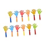 ULTECHNOVO 12 piezas Aplaudidores de Mano de Plástico Juguetes Ruidosos para Fiestas Cumpleaños Deportivos Herramientas de Animación Coloridas