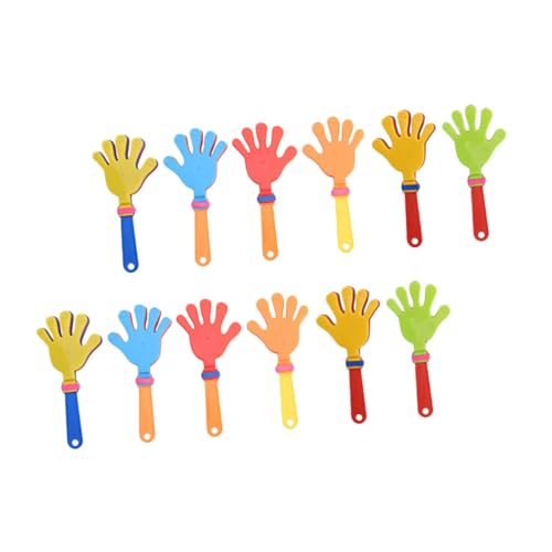 ULTECHNOVO 12 piezas Aplaudidores de Mano de Plástico Juguetes Ruidosos para Fiestas Cumpleaños Deportivos Herramientas de Animación Coloridas