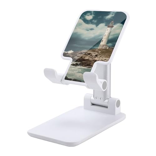 Support téléphone pliable réglable pour bureau style phare marin dock universel