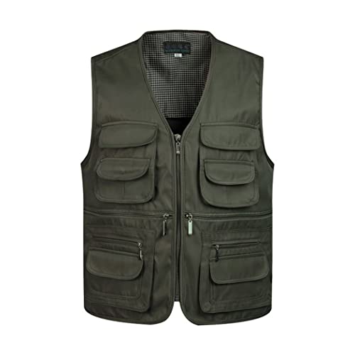 Men Multi-Pocket Classic Waistcoat, Sleeveless Unloading Solid Coat Work Vest, Photographer Mesh Vest Jacket2