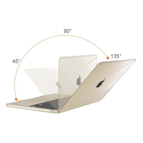 Image of MOSISO Compatible with MacBook Air 13 inch Case M5 2026 M4 2025 M3 M2 2024-2022 A3449 A3240 A3113 A2681, Scratches-Resistant Protective Hard Shell for MacBook Air 13.6 inch Case, Crystal Starlight