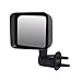 Left Driver Side Mirror Compatible with Jeep Wrangler JK 2007 2008 2009 2010 2011 2012 2013 2014 2015 2016 2017 Full Manual Non-Heated Door Rear View Replacement