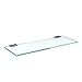Glasregal Glasablage Wandregal Glas Bad-Regal Glas Badezimmer Regal Badablage Ablageregal - 8mm Hartglas, 40 x 12 cm, Milchglas + Halterung F - Chrom Glanz Optik