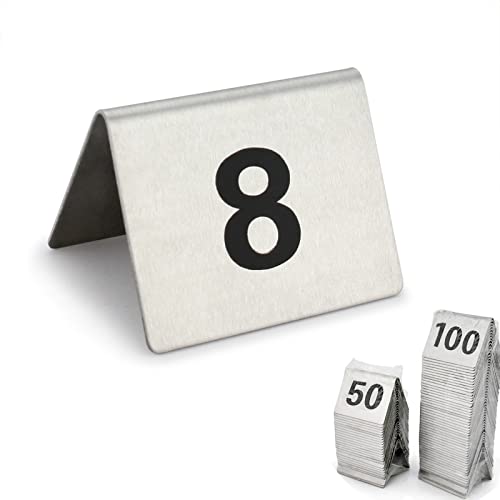 Numéros de table de mariage en acier inoxydable 1-100 pour restaurant et café