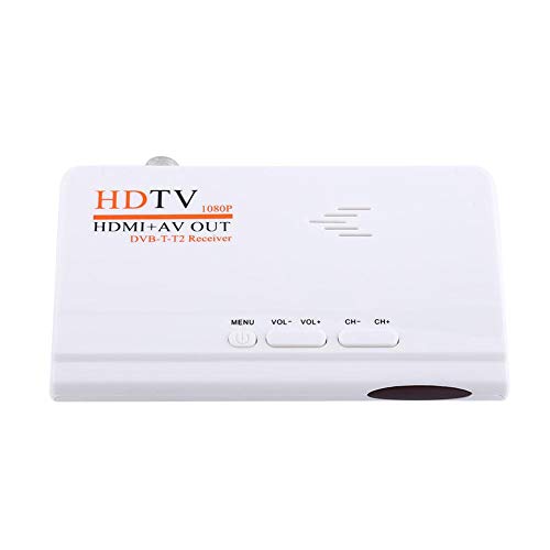 ASHATA Receptor de Sintonizador de TV, HD DVB-T2 Receptor,1080P HD HDMI Sintonizador...