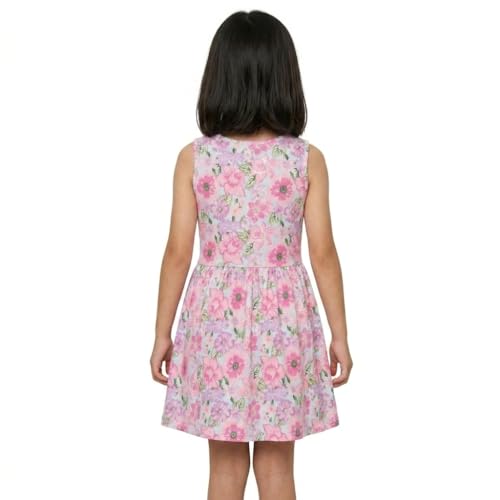 Image of Pink Angel 3-Pack Girls' Dresses, Kids Casual Fit and Flare Sleeveless Summer Dress & School Outfit, 100% Cotton