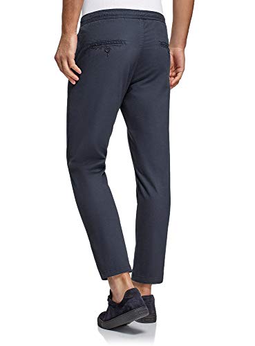Oodji Ultra Uomo Pantaloni-Chino, Blu, 40