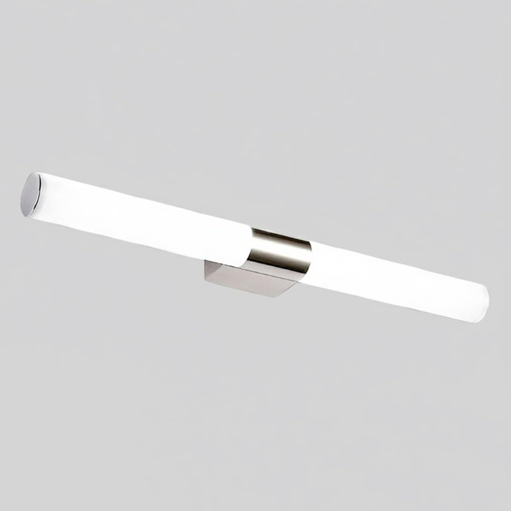 Spiegelleuchte Modernes Design, Chrom LED Spiegellicht Langer Tubus Zylinder Acryl Spiegellampe Badezimmer für Rasur Schminken Galerie