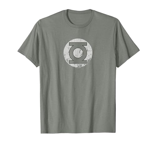 Image of Green Lantern Distressed Lantern Logo T-Shirt, Men, Olive Heather, X-Large