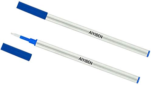 Recargas de caneta esferográfica de 11 cm, ponta fina de 0,5 mm, refil de tinta azul refil de caneta
