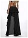 OYOANGLE Women's Boho Layered Ruffle Chiffon Maxi Skirt Y2K Elastic Cowgirl Western Asymmetrical Skirts Black Small