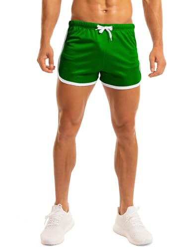 Image of Ouber Men's Fitted Shorts Bodybuilding Workout Gym Running Tight Lifting Shorts
