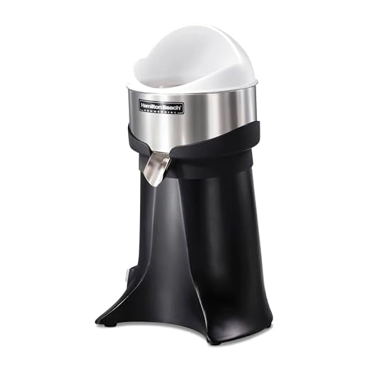 Hamilton Beach Commercial Electric Citrus Juicer from the FreshMark Line, Fills a Glass of Juice in Less than 30 Seconds, Powerful Motor, 3 Reinforced Reamers, NSF Certified, HCJ967R