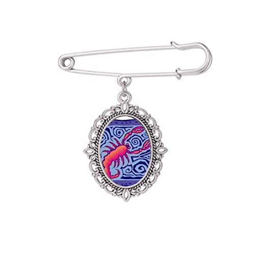 Broche constellation Scorpion gravée cadeau d'anniversaire idéal