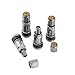 Metal Car Motorcycle Tire Valve Caps Set Of 4 Aluminum Alloy Tubeless Wheel Tyre Valve Stems - Choose From 5 Colors(Silver)