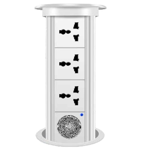 DEmbu Enchufe emergente eléctrico Inteligente para encimera, Carga inalámbrica, Enchufe de elevación para Escritorio de Cocina, Adecuado para Escritorio de Oficina en casa,G