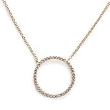 [ジュエル ボックス] JewelVOX ネックレス レディース ショート 金属アレルギー対応 キュービックジルコニア サークル ニッケルフリー 大人 (ゴールド)