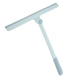 INOOMP Raspador de Vidrio Giratorio con Diseño Seguro para Limpieza de Puertas de Ducha Espejos y Ventanas Cocina y Baño Accesorio Resistente y Fácil de Usar