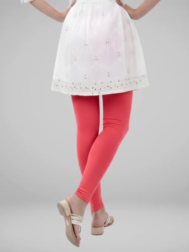 Image of Cotton Ankle Length Leggings for Women & Girls | No See Through