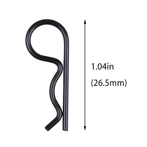 Hobbypark 100Pcs Universal Rc Car Body Clips Pins For Traxxas & All 1/10Th Redcat Hpi Himoto Hsp Exceed Truck Buggy Shell Replacement Parts (Black) #TOP1