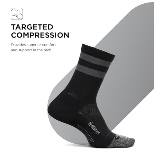 Image of Feetures Elite Light Cushion Mini Crew Sock - Sport Sock with Targeted Compression